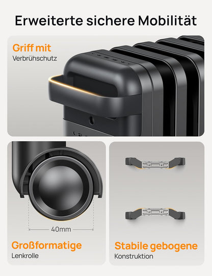 Dreo Ölradiator Energiesparend, 2000W Elektroheizung mit 9 Rippen, 3 Heizstufen, 4 Modi, 24h Timer, Überhitzungs-Kippschutz, Leiser Radiator Heizung Elektrisch mit Thermostat, OH521