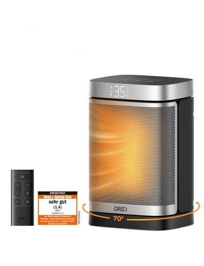 Dreo Smarter Heizlüfter Energiesparend Leise, 1500W PTC Kerarmik Heizung mit Thermostat, 3 Modi, 70° Oszillation, WLAN Alexa & Google Assistant Elektroheizung, Überhitzungs-Kippschutz, Heater314S